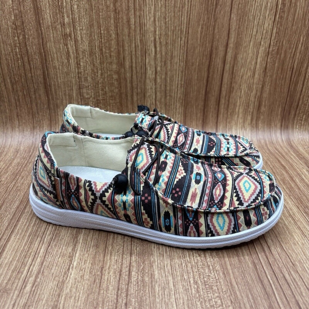 Corkys‎ Kayak Boat Shoes Womens 11 Multicolor Southwestern Slip On NEW
